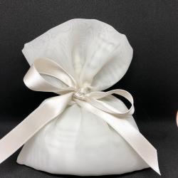 Sacchetto portaconfetti georgette avorio 1